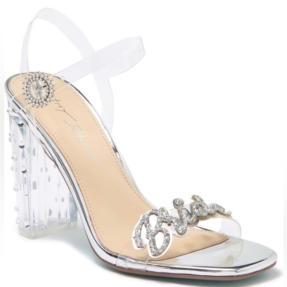 Betsey Johnson Silver Bridal Heels Bride